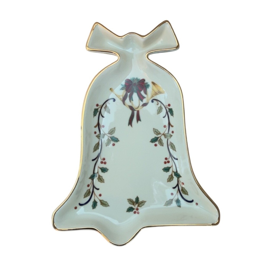 Mikasa Holiday‎ Elegance Christmas Bell Candy Dish Porcelain NEW IN BOX